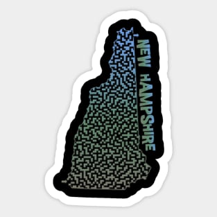 New Hampshire State Outline Maze & Labyrinth Sticker